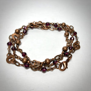 Necklace/Bracelet - Garnet, Copper
