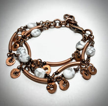 Load image into Gallery viewer, Bracelet - Howlite, Copper