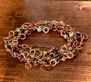 Necklace/Bracelet - Red Creek Jasper, Copper