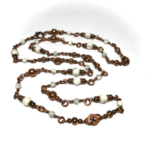 Necklace/Bracelet - Howlite, Copper