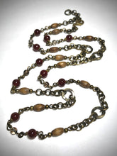 Load image into Gallery viewer, Necklace/Bracelet - Red Agate, Smokey Quartz, Wood, Brass