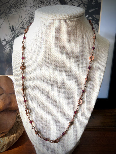 Necklace/Bracelet - Garnet, Copper