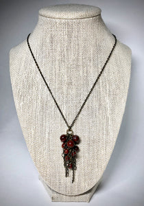 Necklace - Poppy Red Jasper, Brass